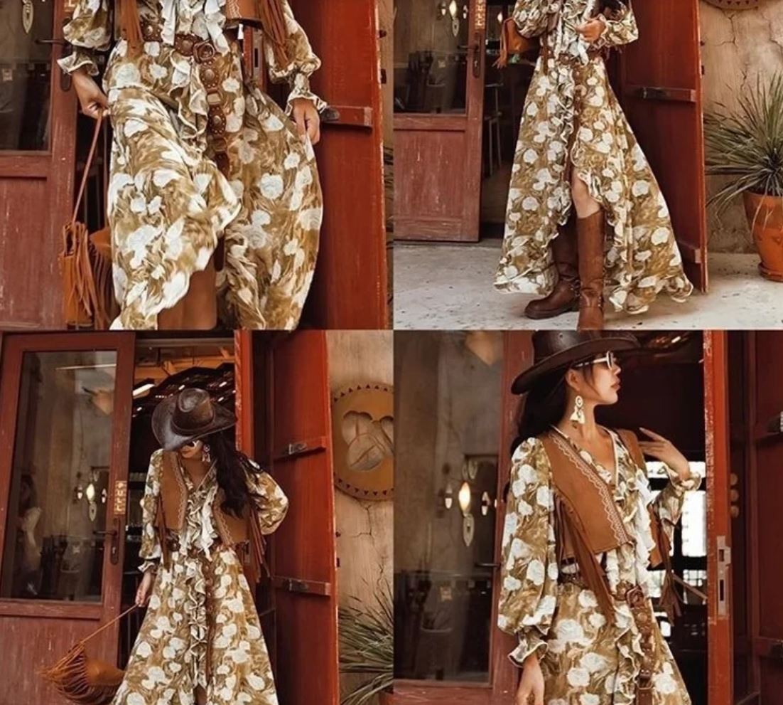 Western Denim American Style Retro Faux Leather Western Belt New Brown Belt