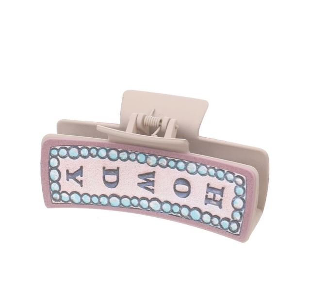 Western Denim Girl Cactus Sunflower Letter Hair Claw