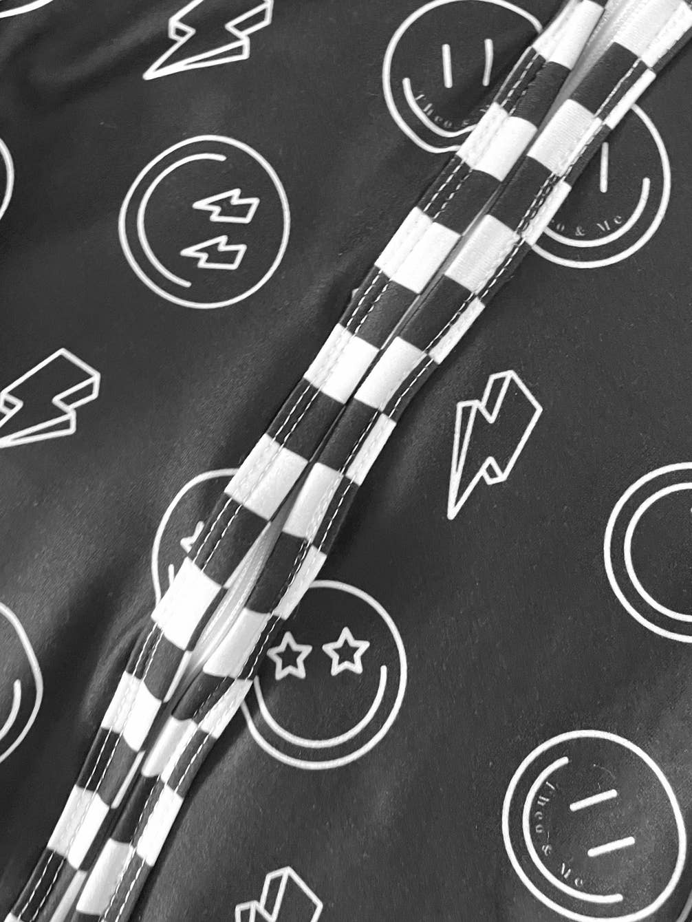 Baby Boys Zippy Sleeper - Black & White Happy Face