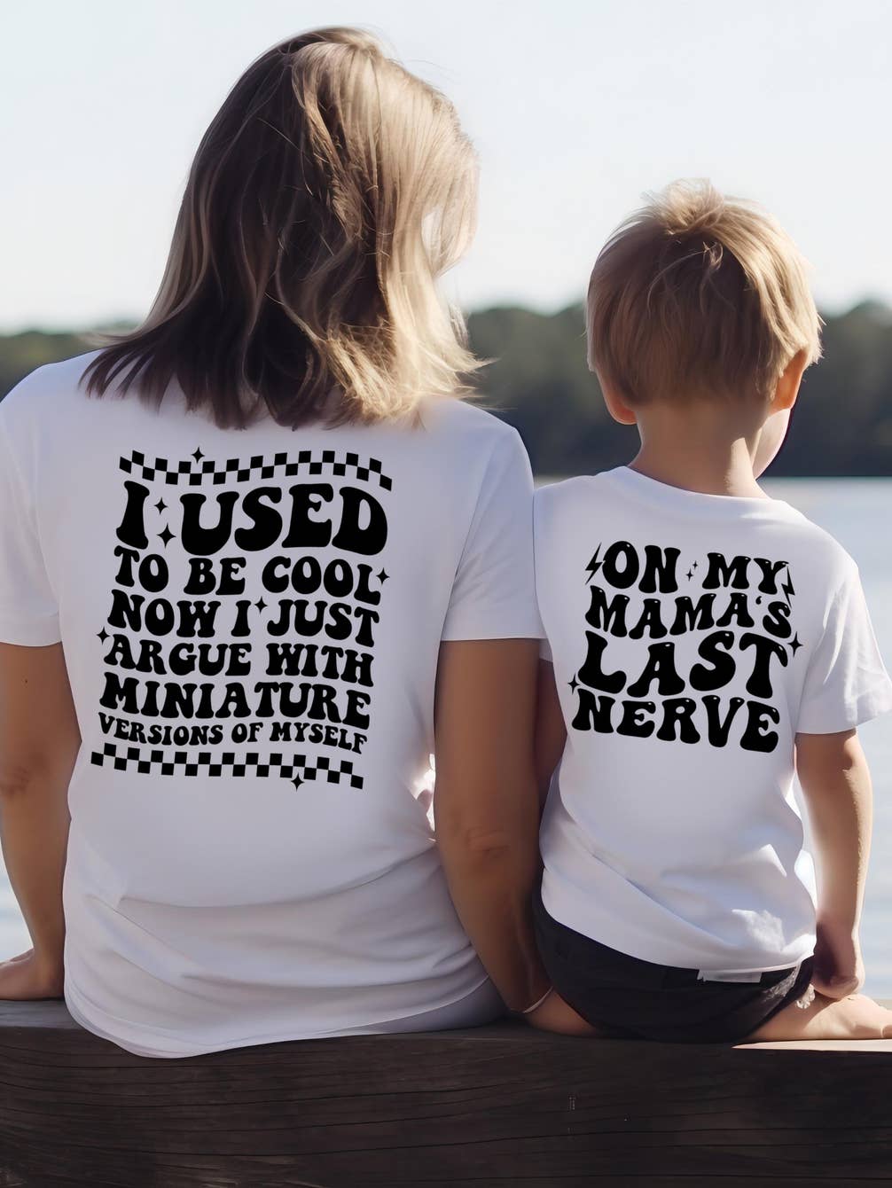 Mom & Toddler Son Matching Mom Life/Kid Life T-Shirts