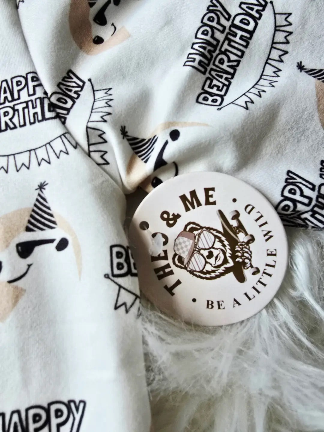 Baby Boy First Birthday Sleepers Jumpsuit - Bear