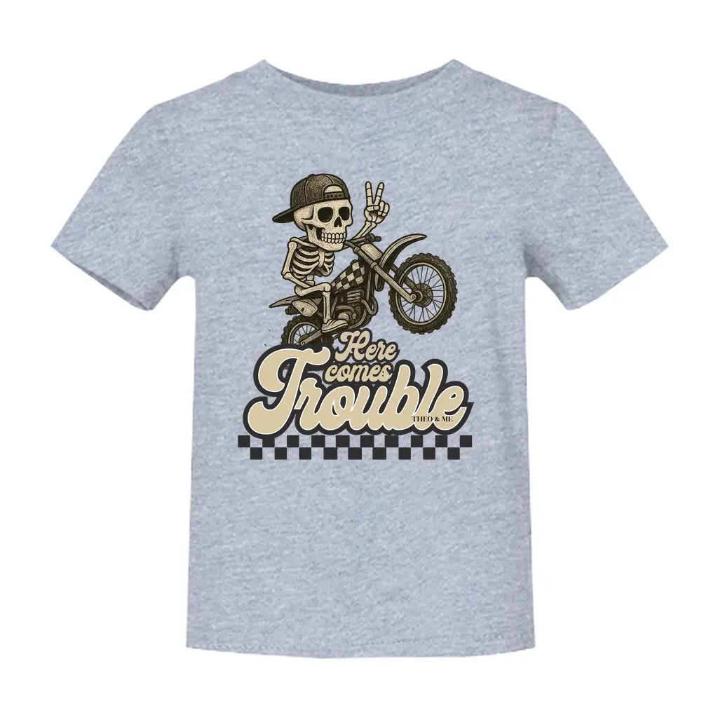 Baby Here Comes Trouble T-Shirt - Dirt Bike