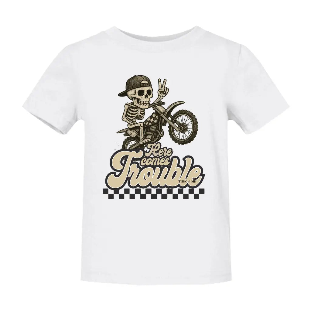 Baby Here Comes Trouble T-Shirt - Dirt Bike