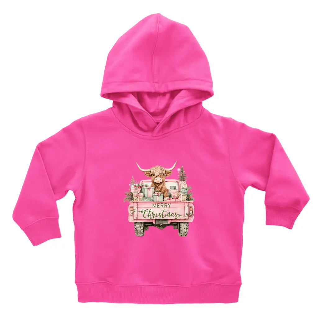 Highland Cow & Vintage Truck Toddler Christmas Sweat Shirt