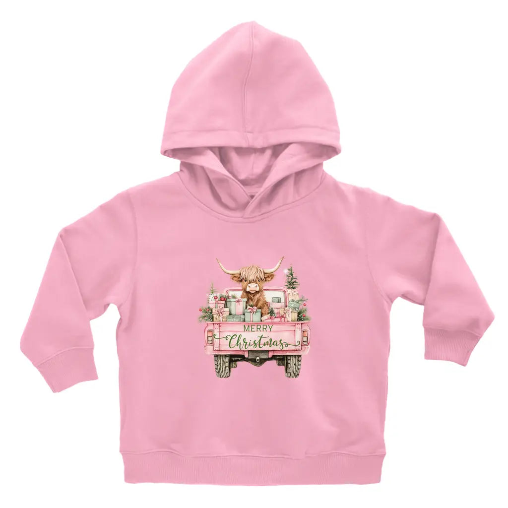 Highland Cow & Vintage Truck Toddler Christmas Sweat Shirt