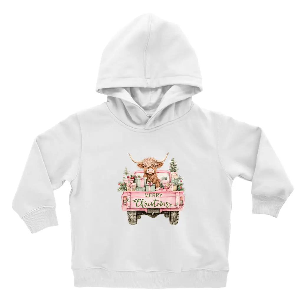 Highland Cow & Vintage Truck Toddler Christmas Sweat Shirt