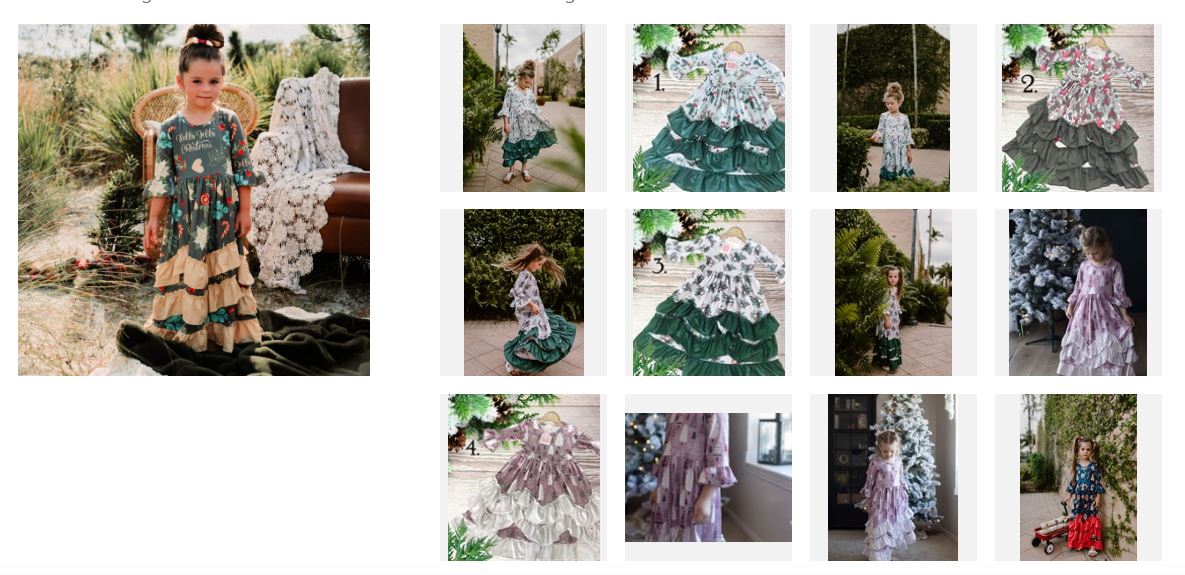 Kryssi Kouture Girls Christmas Ruffle Dresses - WHOLESALE