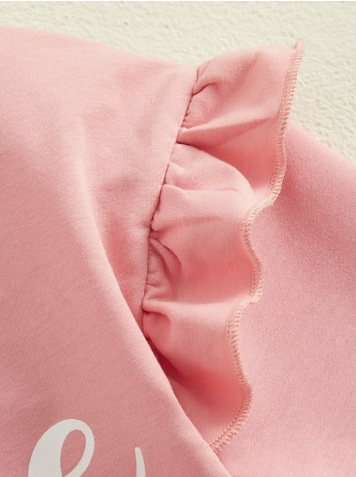 Girls Pink One Sweater Romper