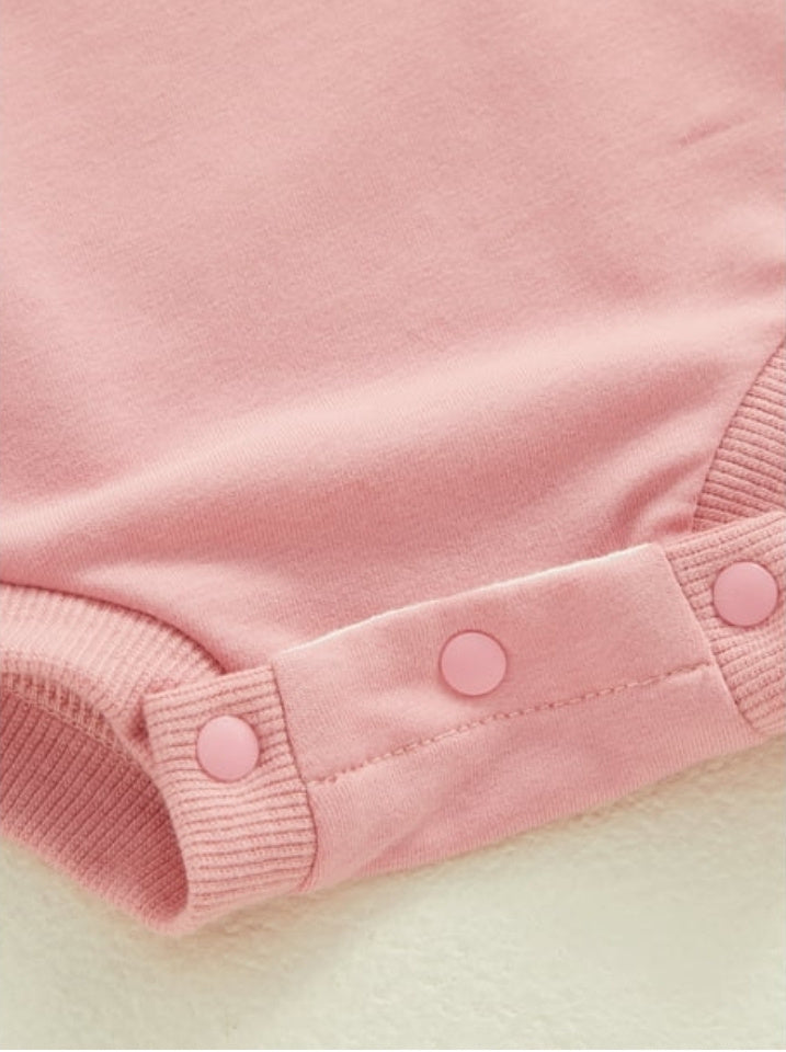 Girls Pink One Sweater Romper