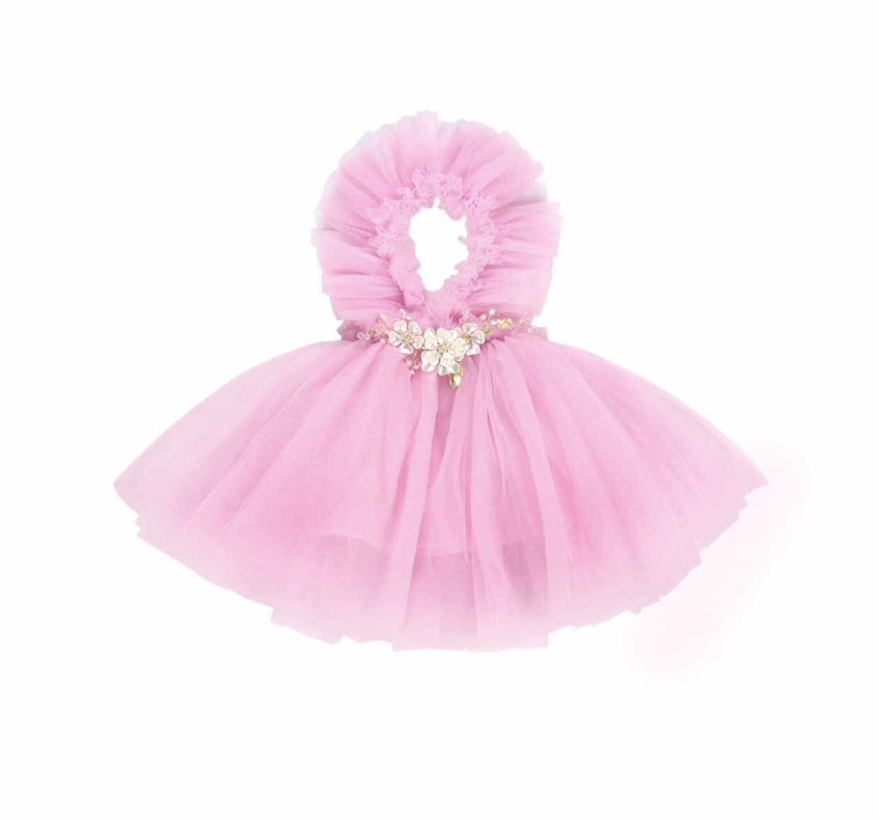 BEST SELLER - Kryssi Kouture Girls Ruffled Tulle Pink Swan Dress
