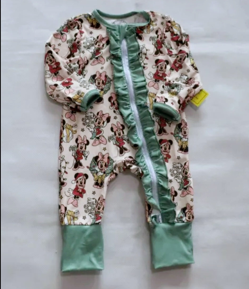 $16.00 EA- 3-6M X 2, 6-12M X 2, 12-24M X 2 -Christmas Zippies Sleepers - Miss Mouse