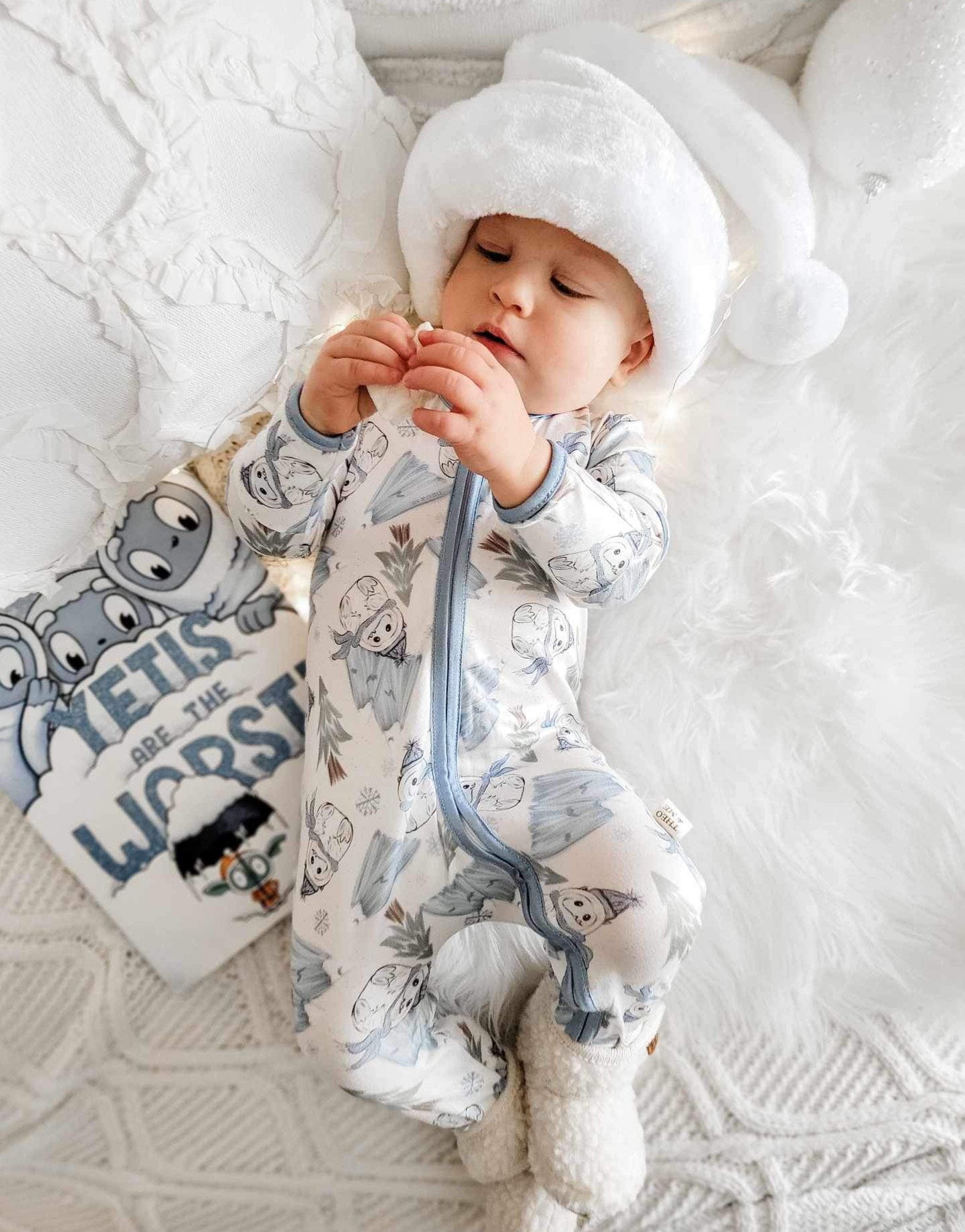 Holiday Zippies Sleepers - Silly Snowman & Ice Mountains