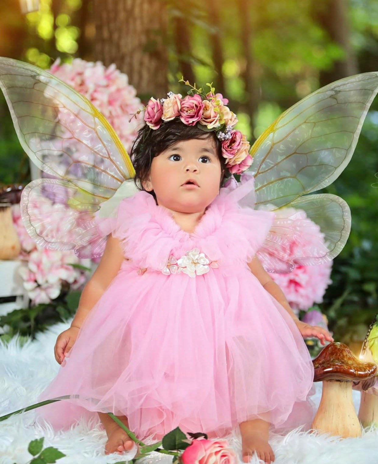 BEST SELLER -   Kryssi Kouture Girls Ruffled Tulle Pink Swan Dress