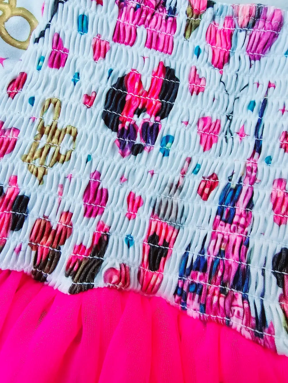 $16.00 EA - 3-6 X 2, 6-12 X 2, 12-24 X 2 - Baby Tutu Twinning Character Dresses - White & Pink Castle
