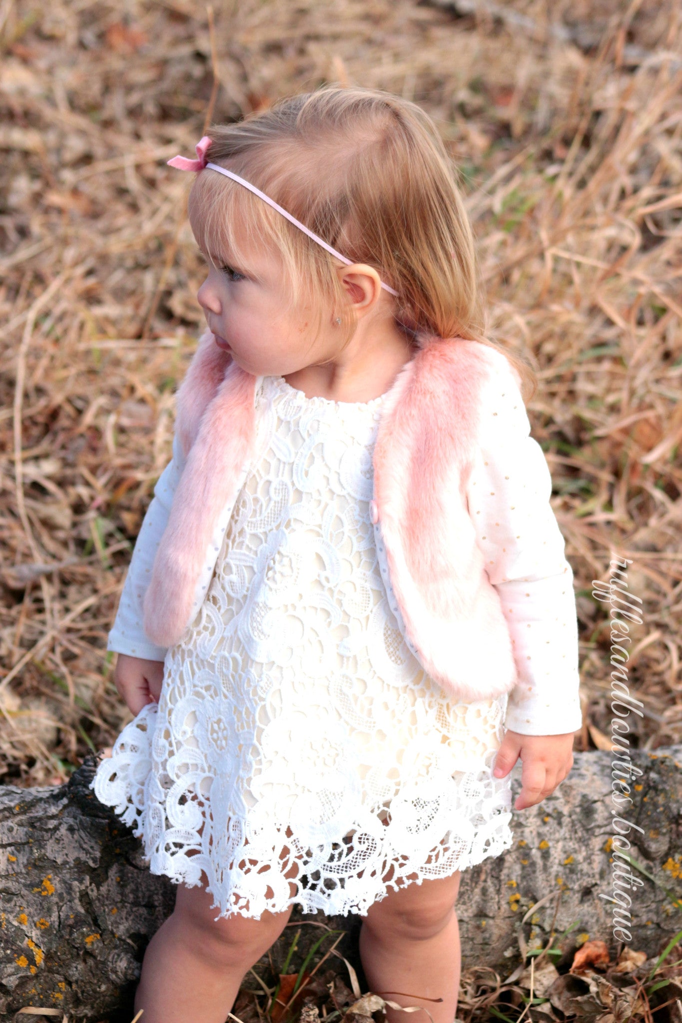 Baby Girl Boho Faux Fur Pink Fall Vests -The Faux Fur Vest - Baby Vest - Kids Vest - shower gift - birthday present-Baby Clothing -modern faux fur -shrug - vest