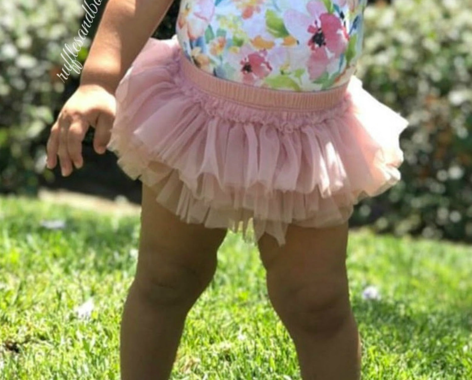 Kryssi Kouture Dusty Rose Sparkle Glitter Tutu Ruffle Diaper Cover Bummie