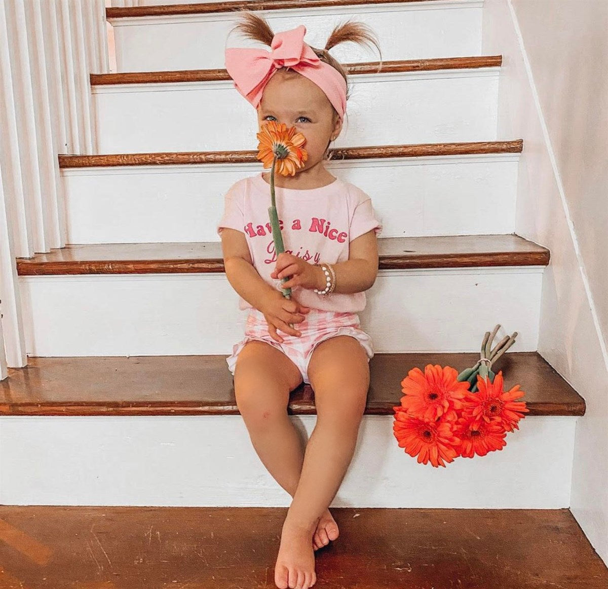 Pink Check Bummie | 2 Pc