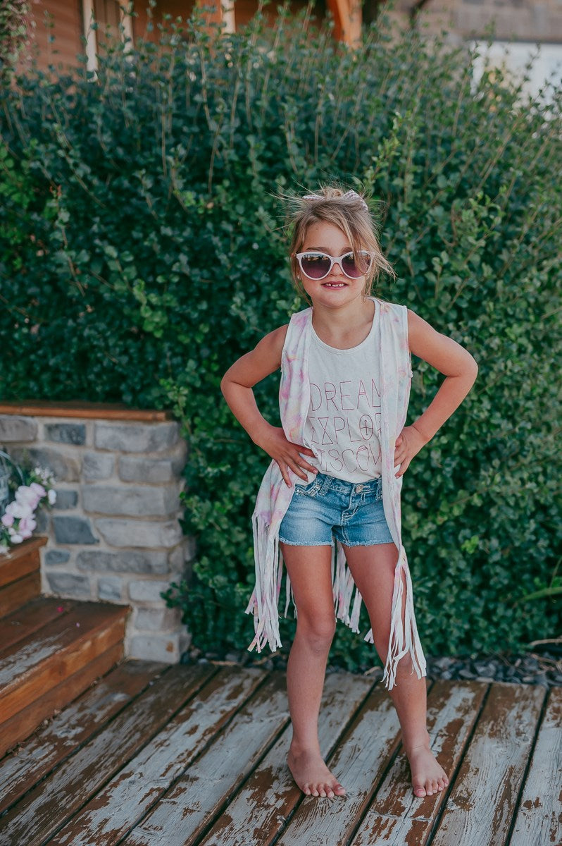 Tie Dye Dreamer Fringe Vest