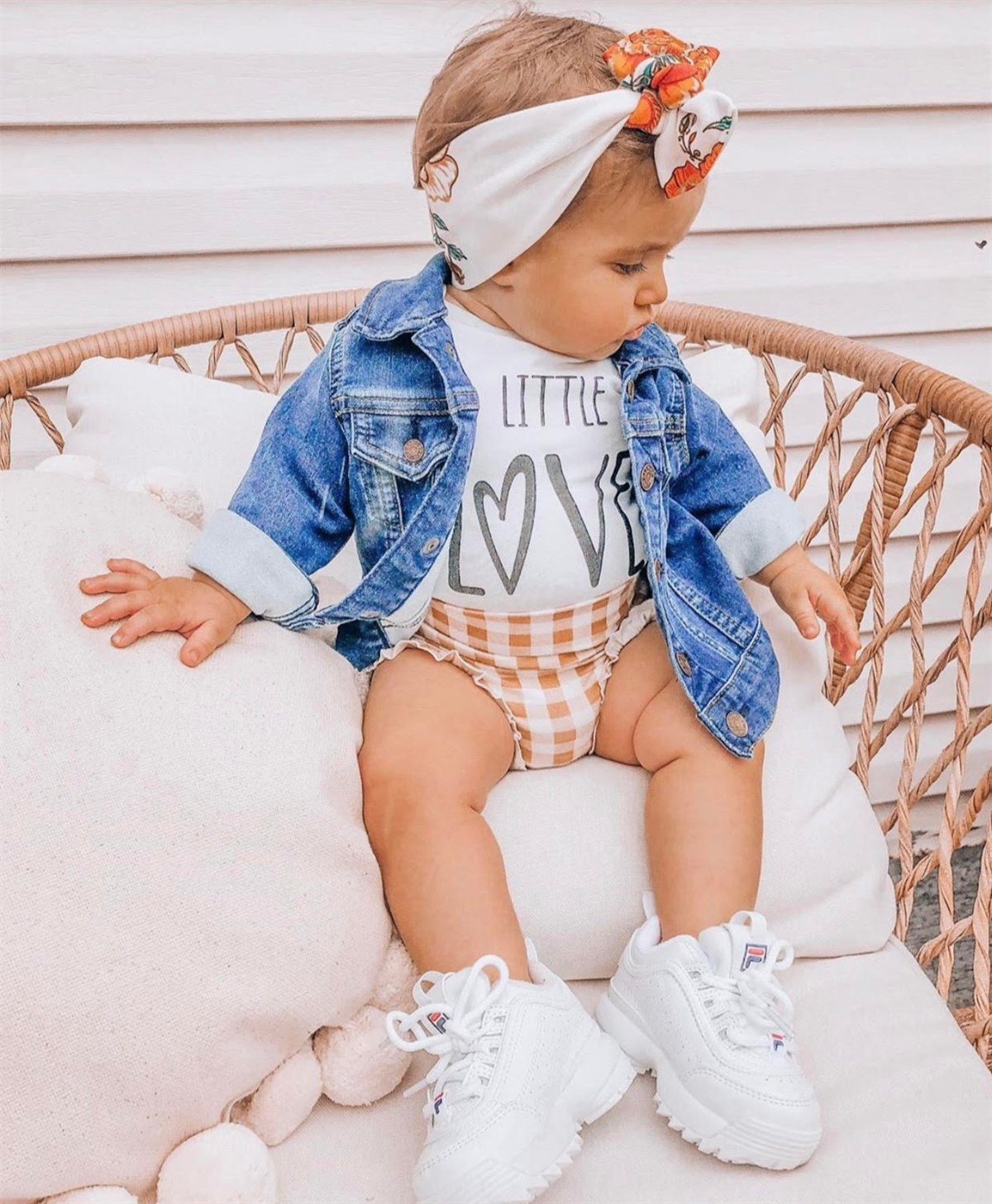 Mustard Check Bummie | 2 Pc