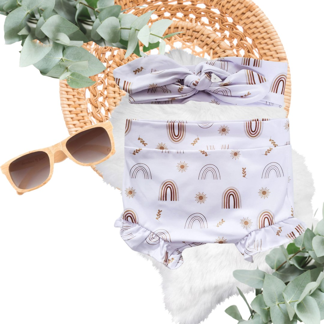 Tan Rainbow Bummie | 2 Pc