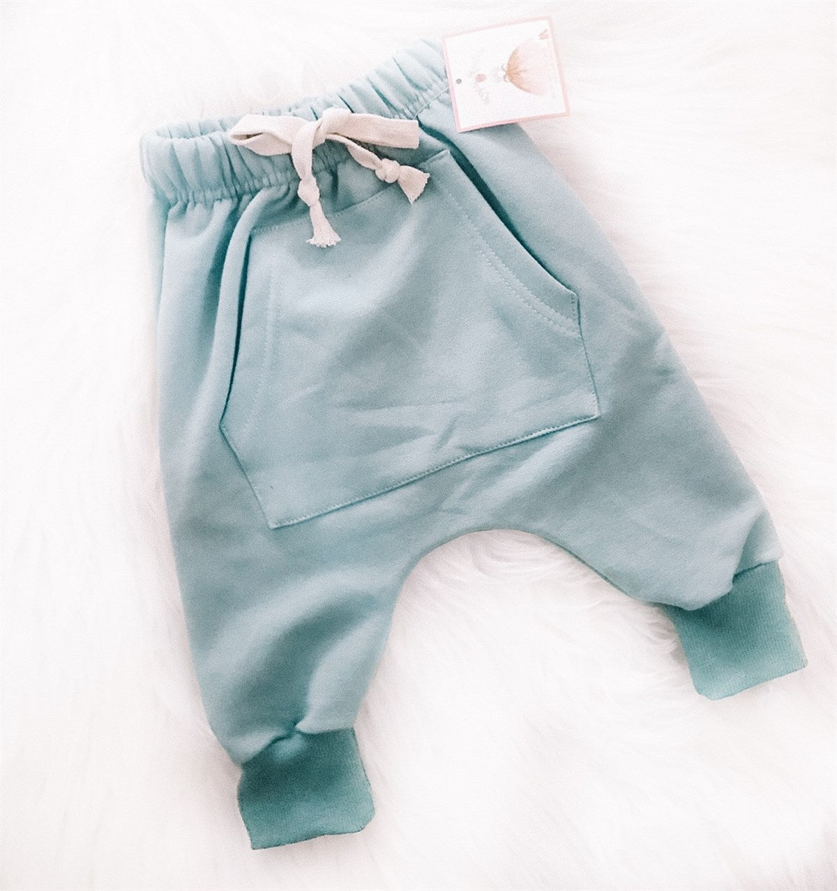 Kids Harem Pocket Jogger - Seafoam Green