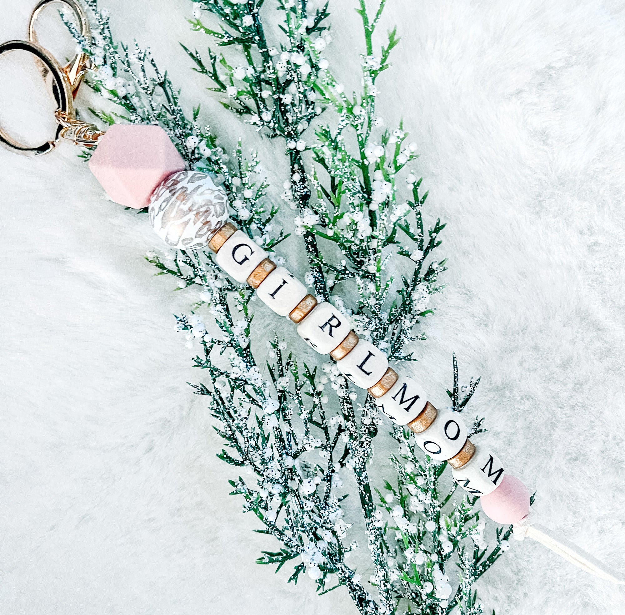 Trending Leopard Long Key Chain - Girl Mom - white leopard