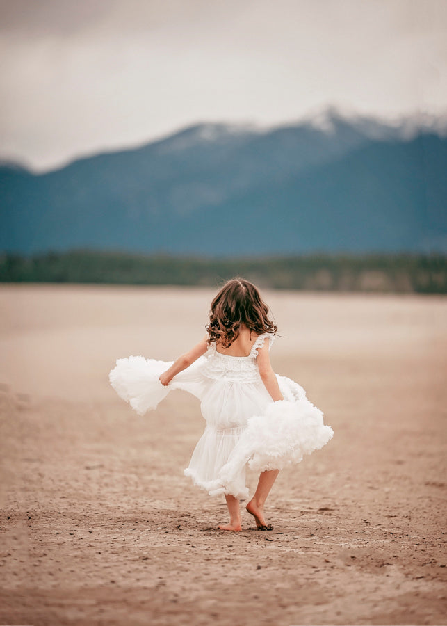 Kryssi Kouture Exclusive Girls White Ivory Spencer Tulle Twirl Dress