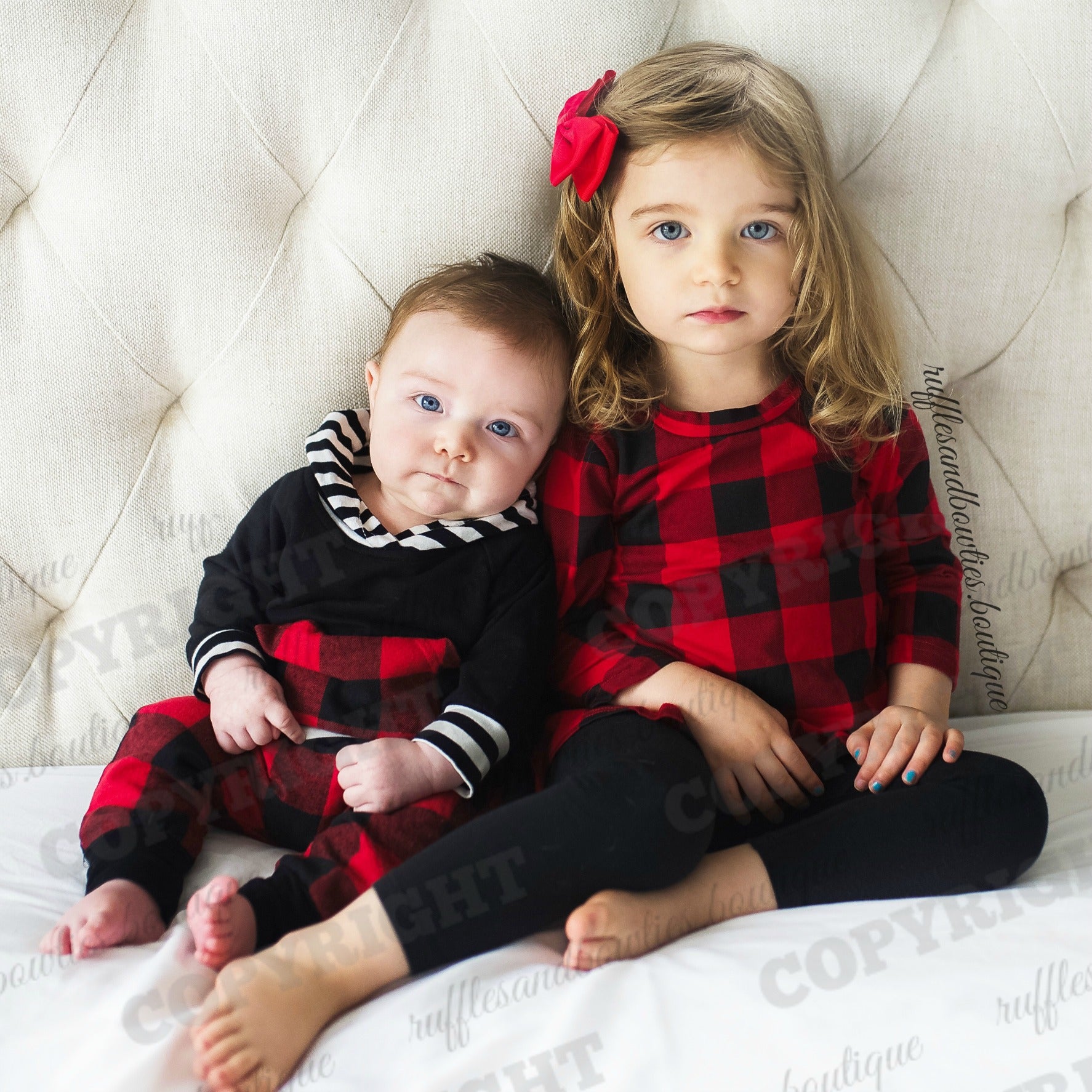 Girls Spencer Buffalo Plaid long sleeve Tunic