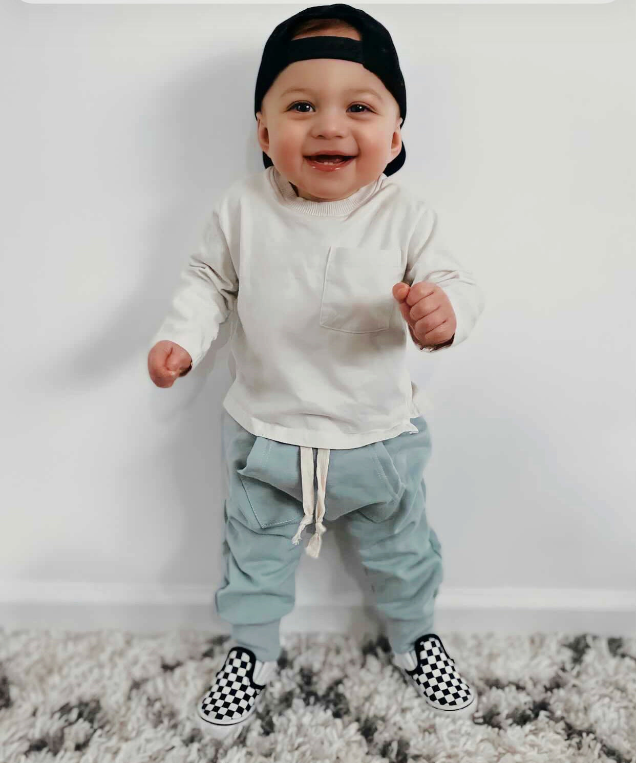 Kids Harem Pocket Jogger - Seafoam Green