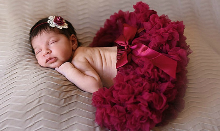 Kryssi Kouture Burgundy Tutu/Pettiskirt Bloomers - Pettie Coat - Birthday Outfit - Fall Birthday Outfit, Tutu - Ruffles & Bowties Bowtique