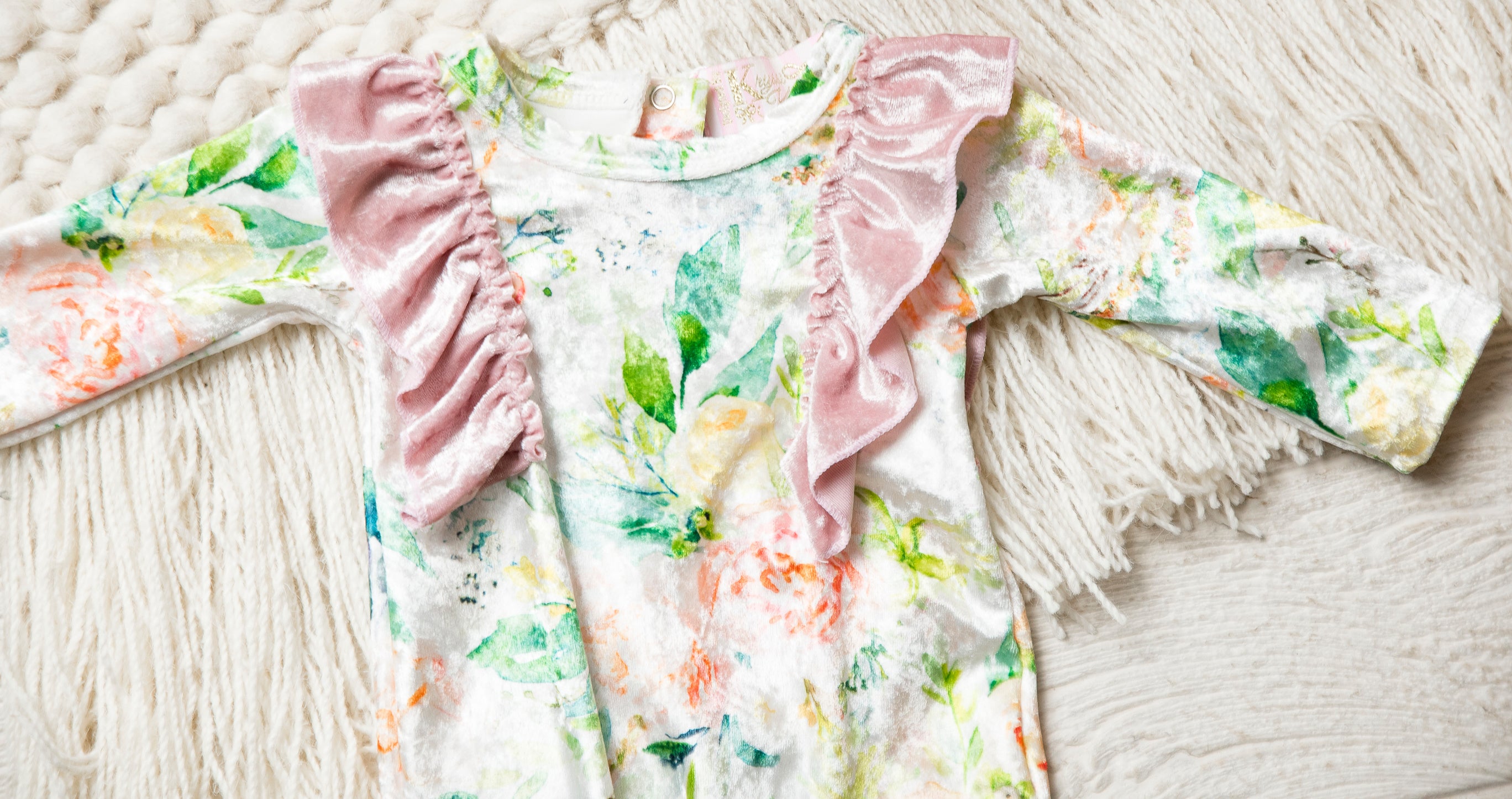 Summer Glow Floral Velvet Jumpsuit