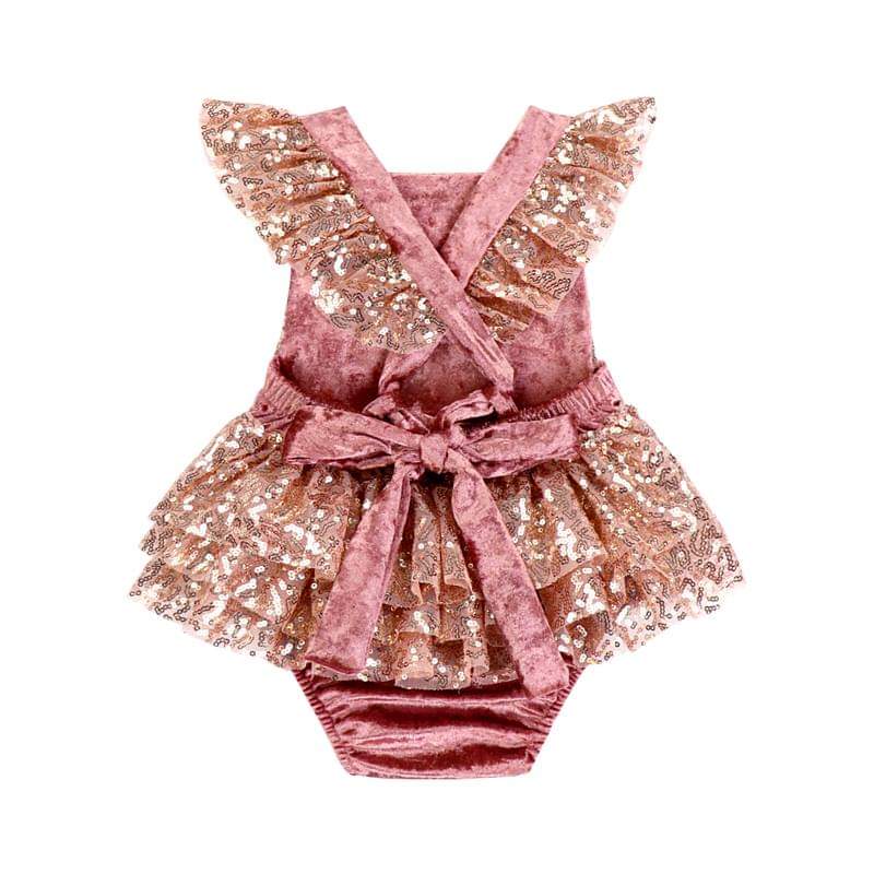 BEST SELLER - Primrose Rose Gold Sequin 2 Pc Birthday Set