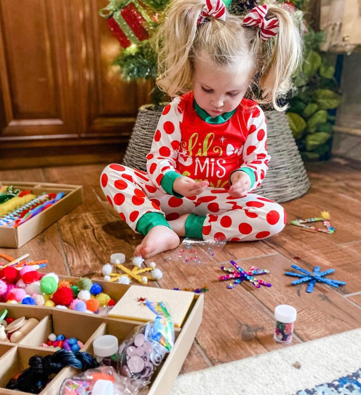 2 Pc Girl's Lil Miss Grinch PJs