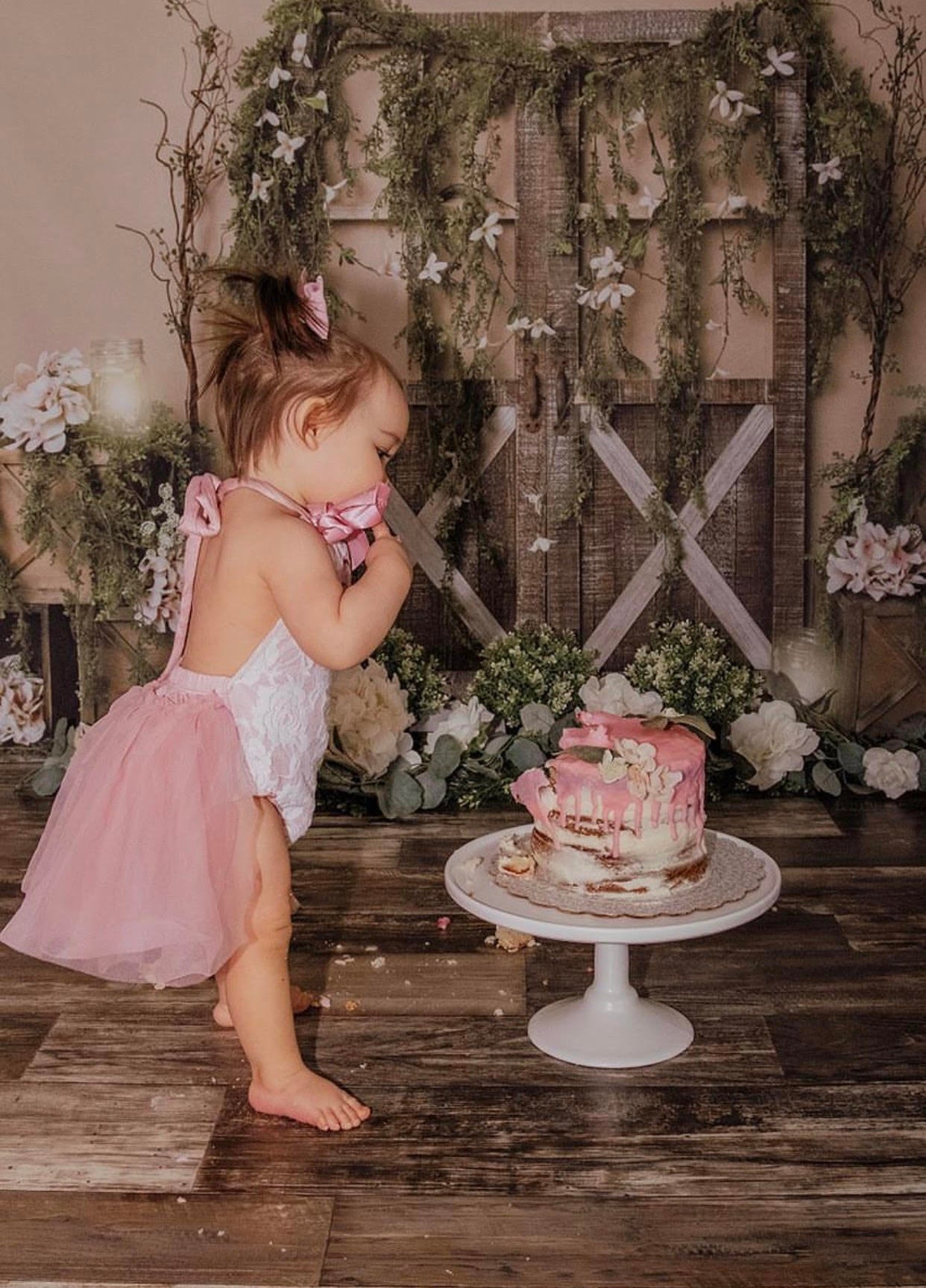 BEST SELLER - Kryssi Kouture Exclusive Birthday Vintage Rose & Lace Tutu Romper