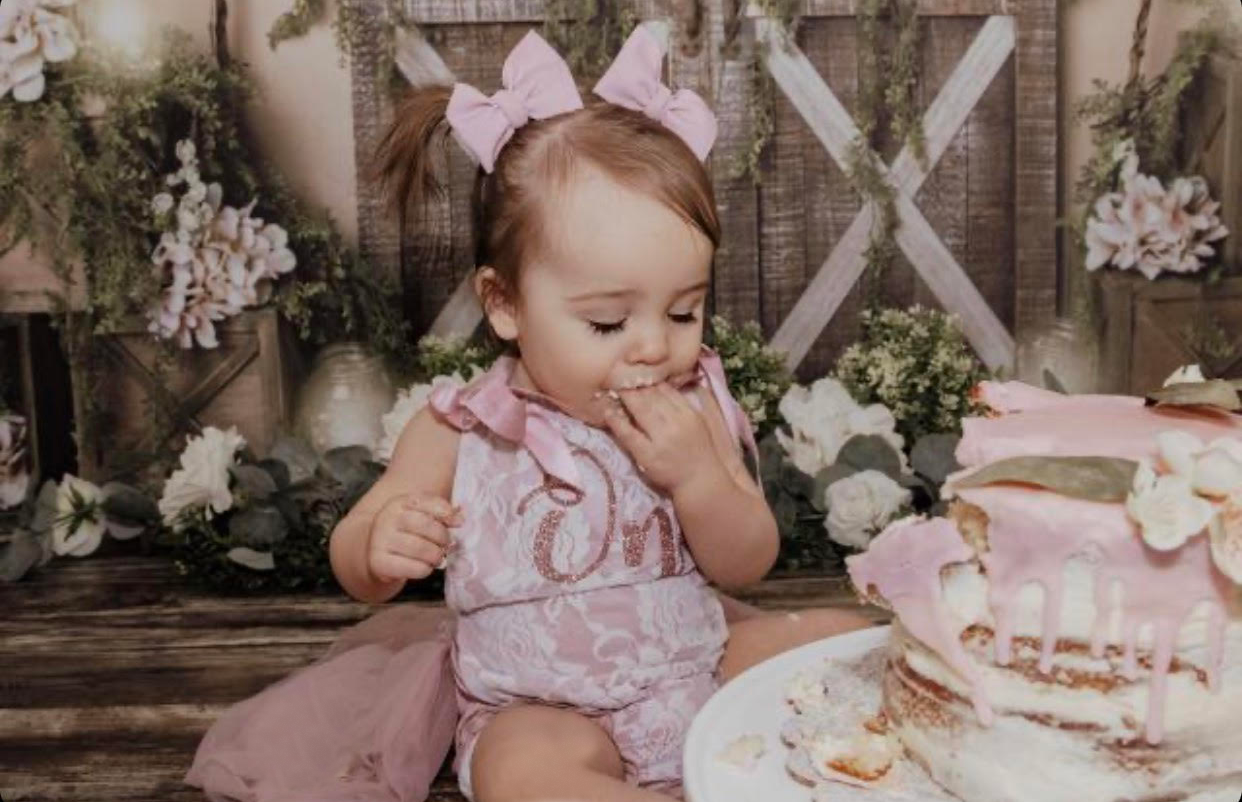 BEST SELLER - Kryssi Kouture Exclusive Birthday Vintage Rose & Lace Tutu Romper