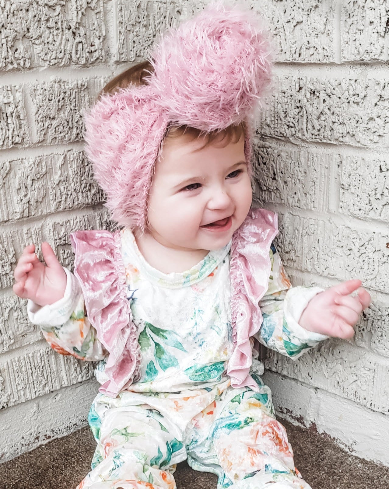 Summer Glow Floral Velvet Jumpsuit