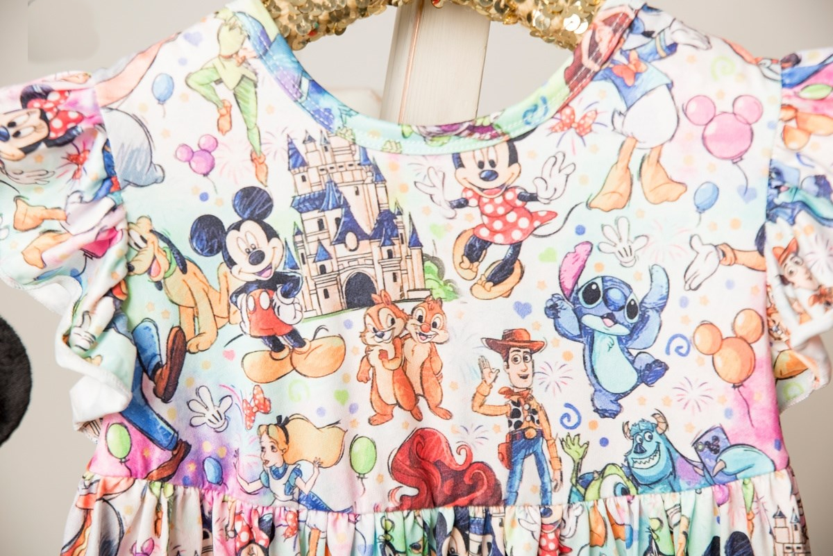 close up Girls Fun Character Dresses - Theme Park Magic - disney and pixar characters