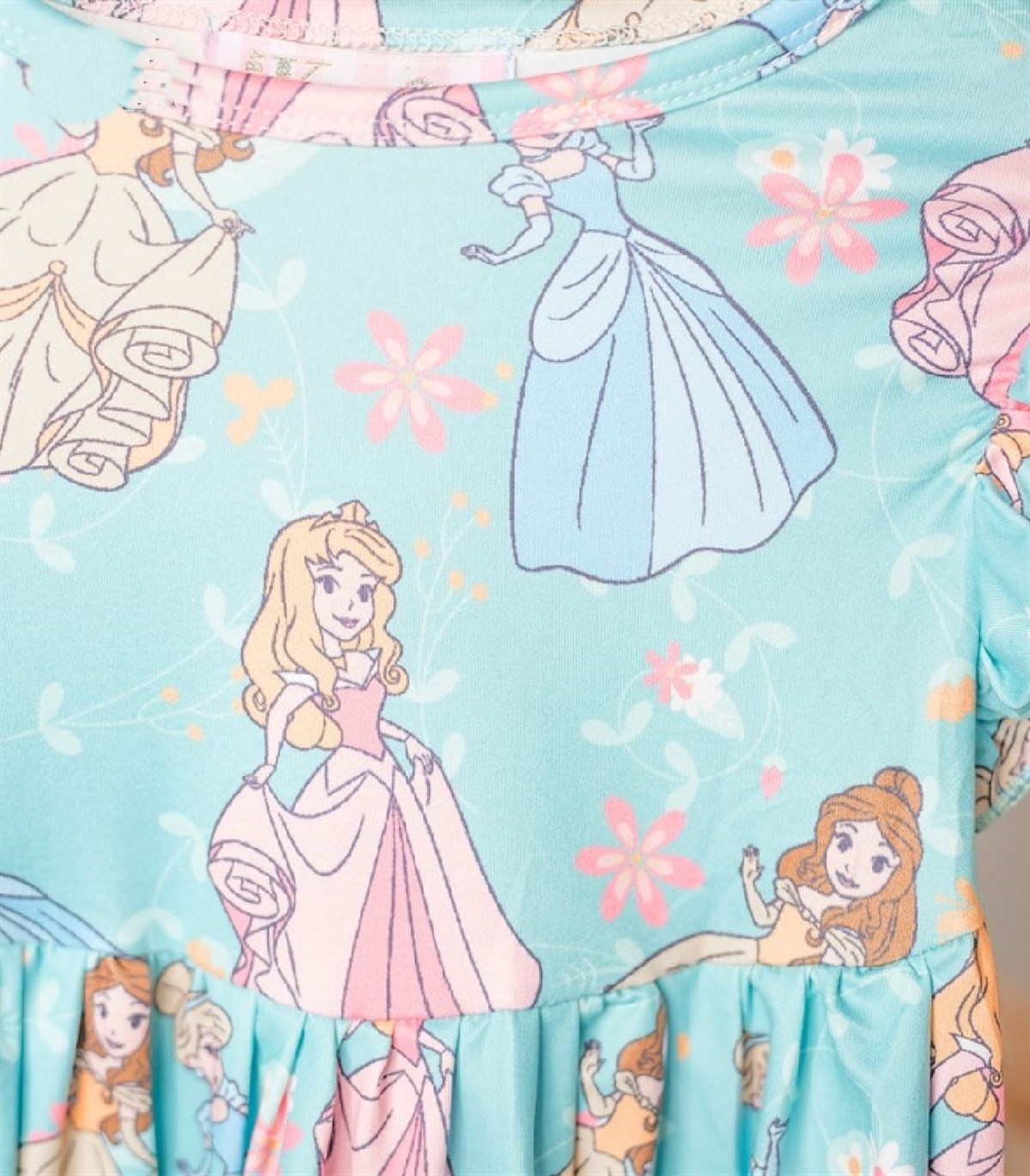 Girls Fun Character Dresses - Aqua Princesses