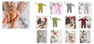 Solid and printed infant sleepers zippies wholesale