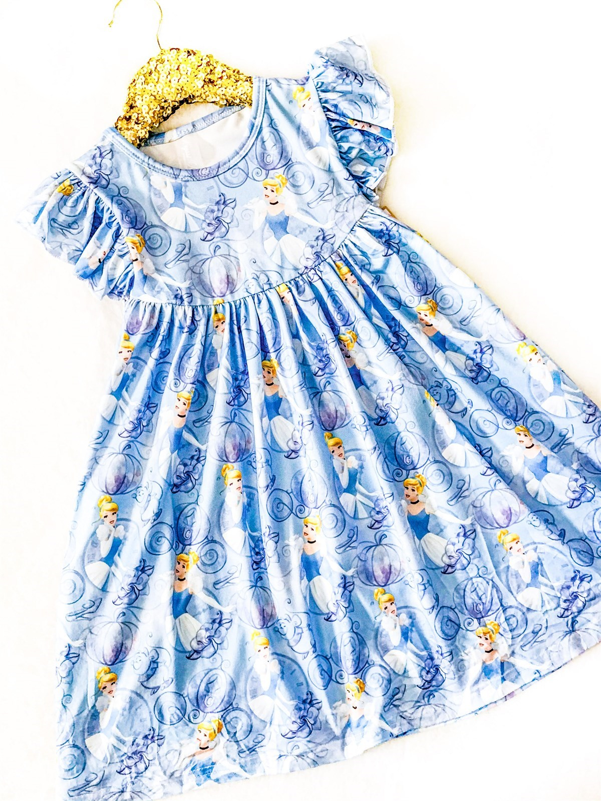 Girls Fun Character Dresses - Light Blue Cinderella