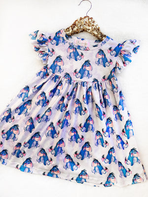 Girls Fun Character Dresses - Sitting Eeyore