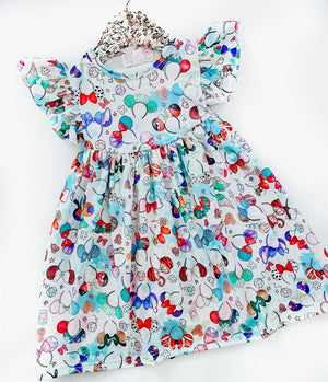 Girls Fun Character Dresses - Ear Headbands & Park Treats