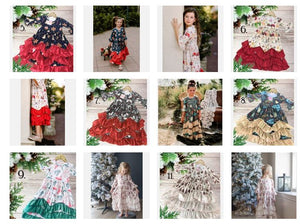 Kryssi Kouture Girls Christmas Ruffle Dresses - WHOLESALE