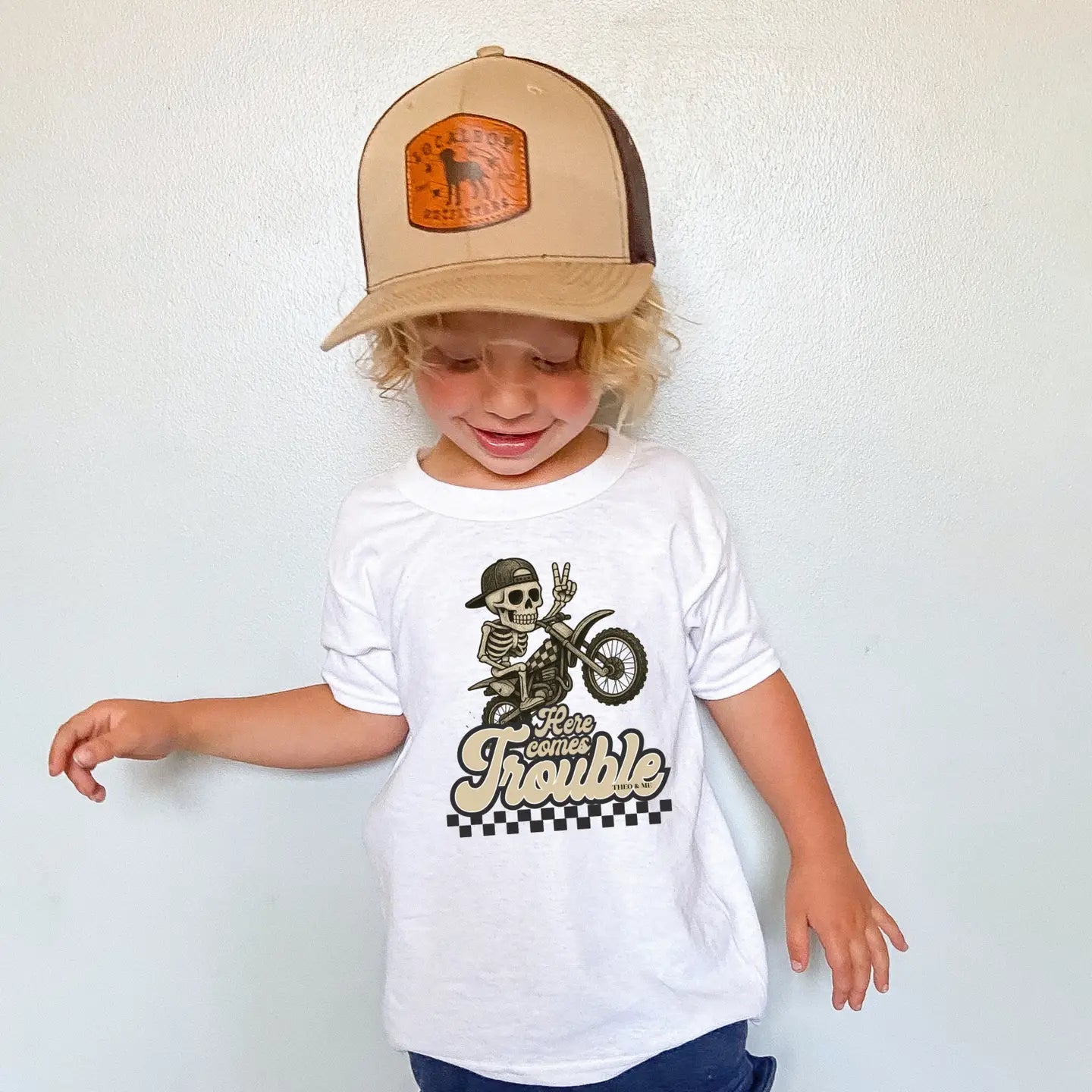 Toddler Here Comes Trouble T-Shirt - Dirt Bike