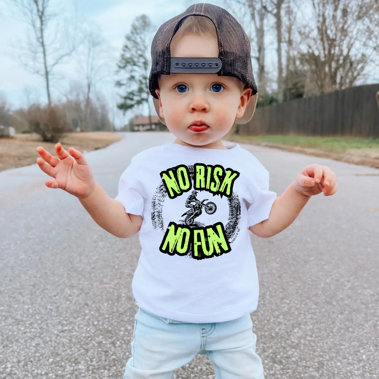Toddler & Baby's No Risk No Fun White T-Shirt