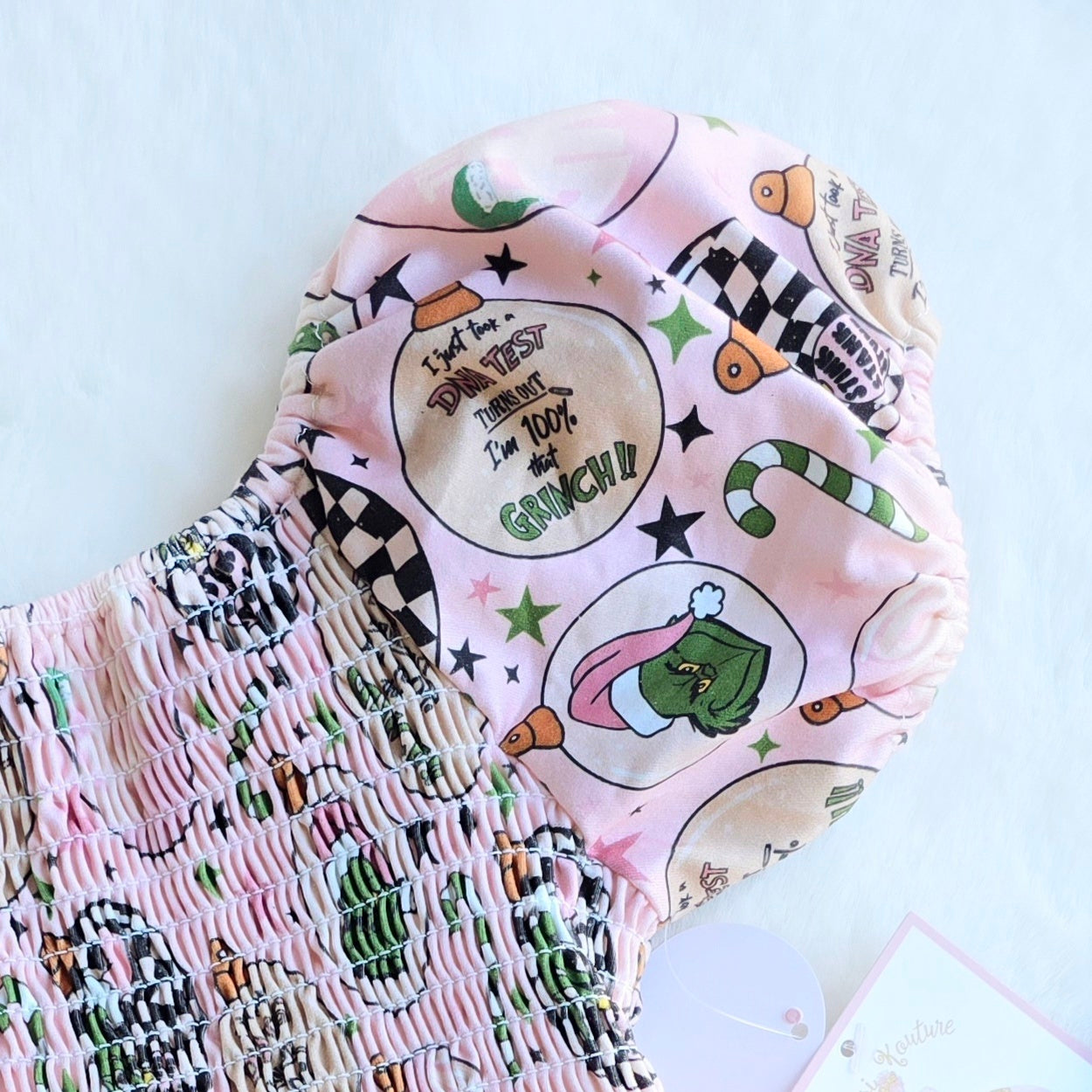 $16.00 EA - 3-6 X 2, 6-12 X 2, 12-24 X 2 -  Baby Tutu Twinning Character Dresses - Pink Grinch