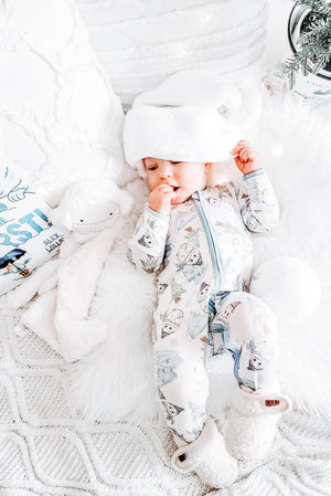 Holiday Zippies Sleepers - Silly Snowman & Ice Mountains