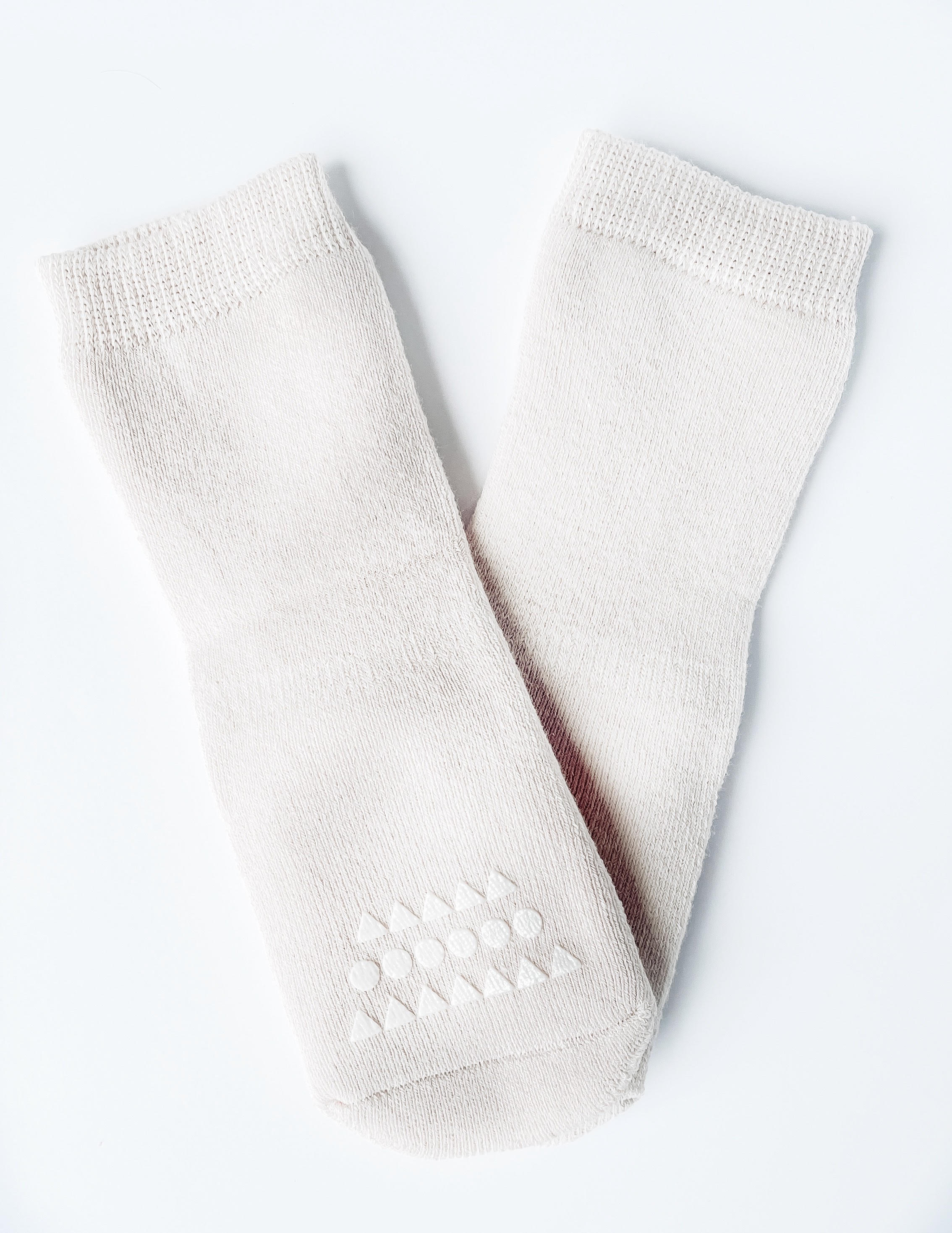 Infant White No-Slip Grippy Socks