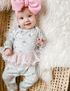 Kryssi Kouture Sienna Tutu Jumpsuit - Blue Owl Pink Tutu
