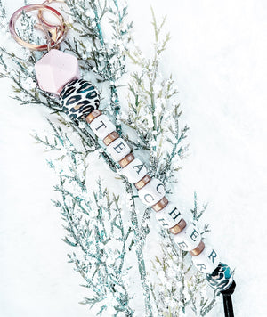 Trending Leopard Long Key Chain - Teacher - black leopard